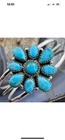 Solid 925 Sterling Silver Native American Artisan Made Turquoise Cuff Bracelet