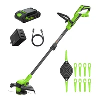 Greenworks 24V 12" Cordless String Trimmer/Edger w/3 Ah Battery & Type-C Charger