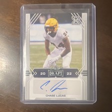 Leaf 2022 Draft Autographs Chase Lucas Rookie Auto #BA-CL2 Football Card. rookie card picture