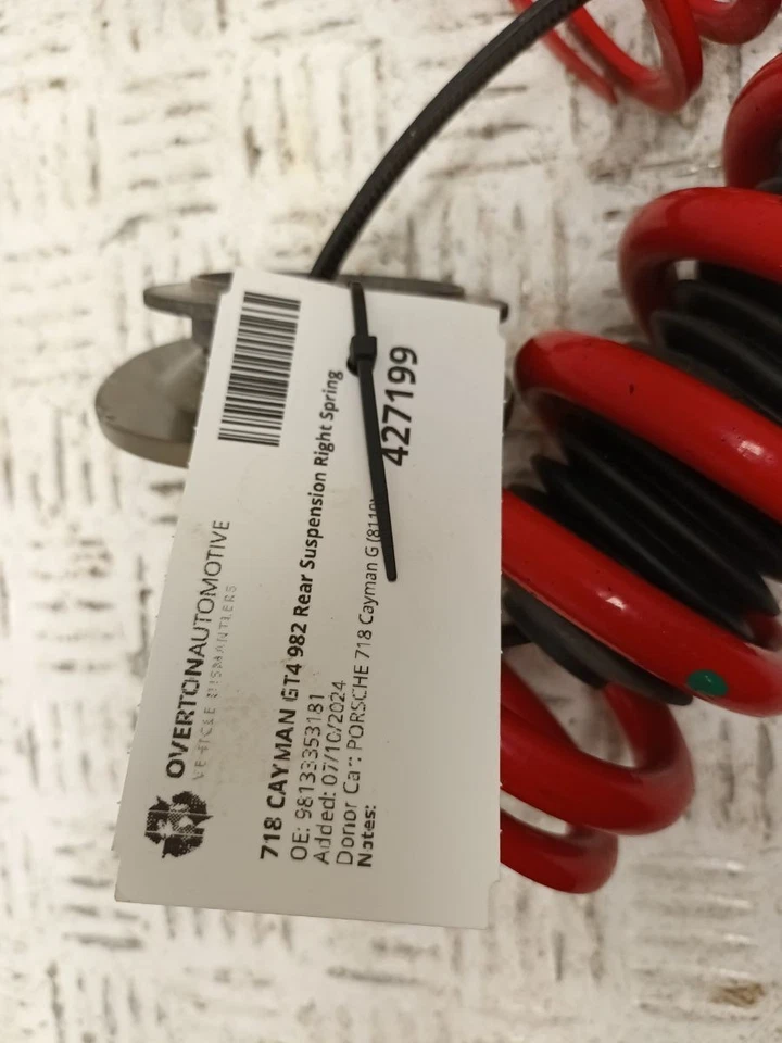 Задняя правая пружина подвески 718 CAYMAN GT4 982 98133353181 - Изображение 3 из 4