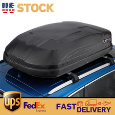 12 Cu. Ft. Car Suv Rooftop Cargo Box Luggage Carrier Dual-side Opening 135 Lbs