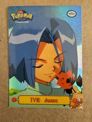 Topps Pokemon TV Animation Series 1 Rainbow Holo Foil TV10 James - MP 2nd Print