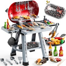 Kids BBQ Grill Playset for Kids Ages 4-8, Play Kitchen Toys with Sm Fast Ship