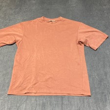 Uniqlo AIRism Oversized T-Shirt Unisex Large Pink Cotton Short Sleeve Crew Neck
