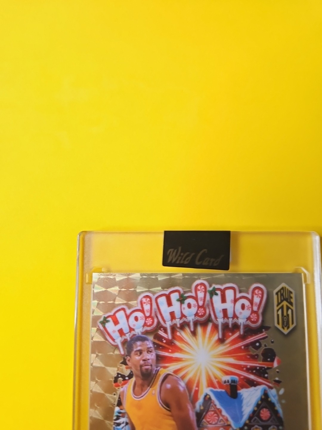2025 MAGIC JOHNSON WILD CARD HOLIDAY SUPERFRACTOR GOLD VINYL TRUE 1/1 AUTO MINT! view 10