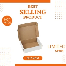 50 Pack of 7" x 5" x 2" Shipping Boxes - Eco-Friendly & Ready for Customization