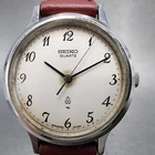 Seiko Watch Women 26mm Silver Dial Silver Tone Round 2621-0020 New Battery