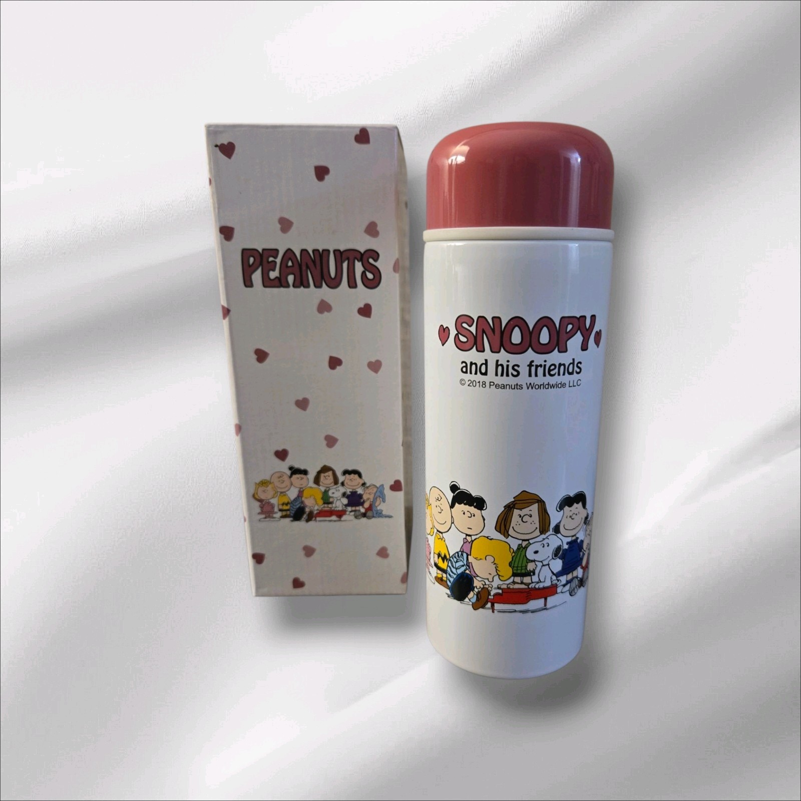 Vintage Snoopy & Friends Metal Thermos Featuring Charlie Brown & Rare Peanuts Characters