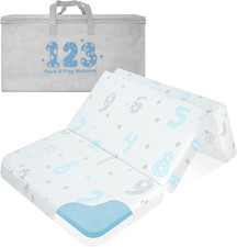Colchon pack and play 38x26 diseno doble bebe nino plegable funda lavable facil