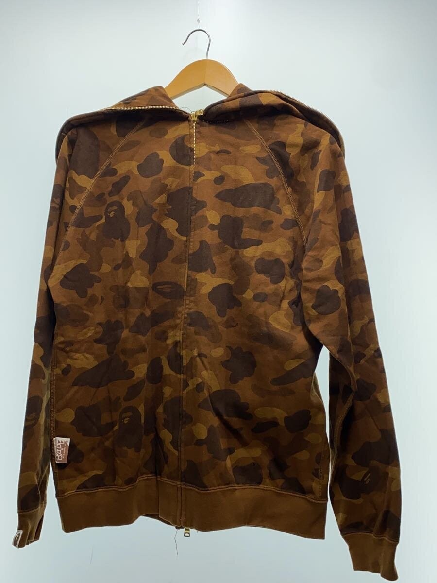 BAPE A Bathing Ape Zip Hoodie M Brown Camo Cotton #ED AZA | eBay