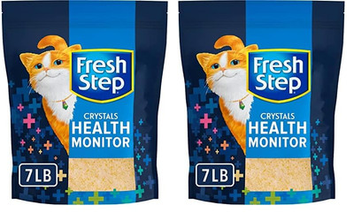 Fresh Step Crystals Health Monitoring Cat Litter Unscented Lightweight Crysta...
