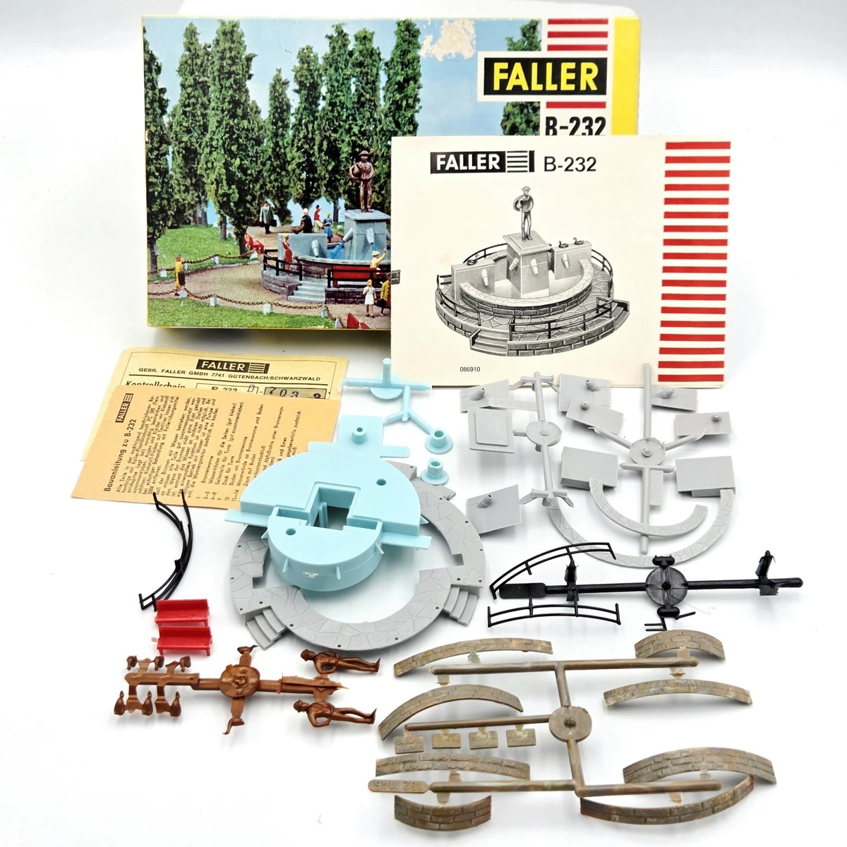 FALLER Plastic HO with Vintage Model Railroad Buildings, Tunnels
