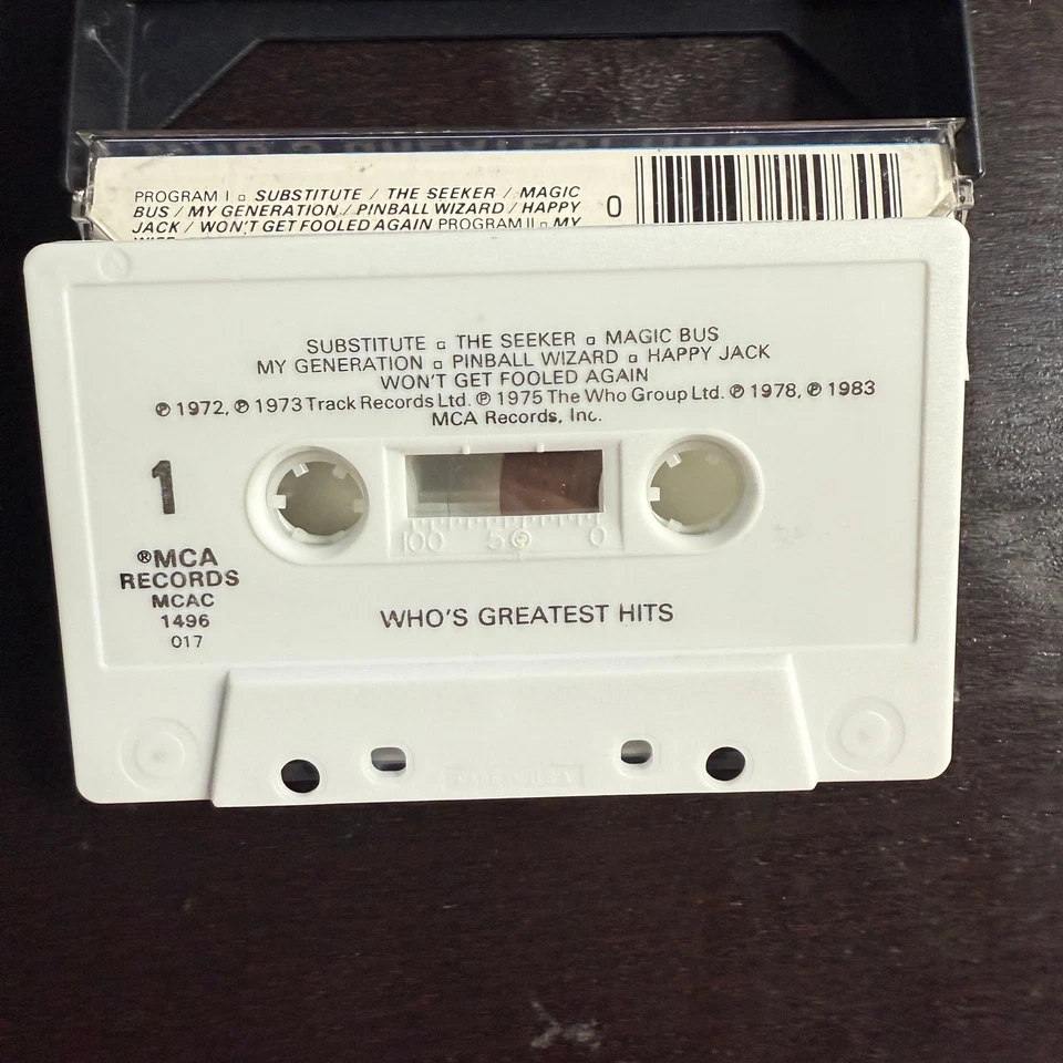 The Who's Greatest Hits Cassette Tape MCA Records 1983 Rock Music - Image 3 of 4