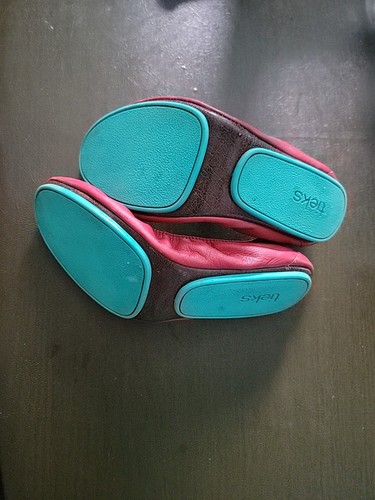 Tieks Women's Size 8 Classic Cardinal Red Leather Ballet Flats Foldable - Picture 2 of 5