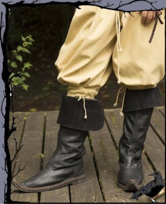 Mittelalter Schnabelstiefel Traveler aus weichem Leder mit Gummisohle  Epic Armo
