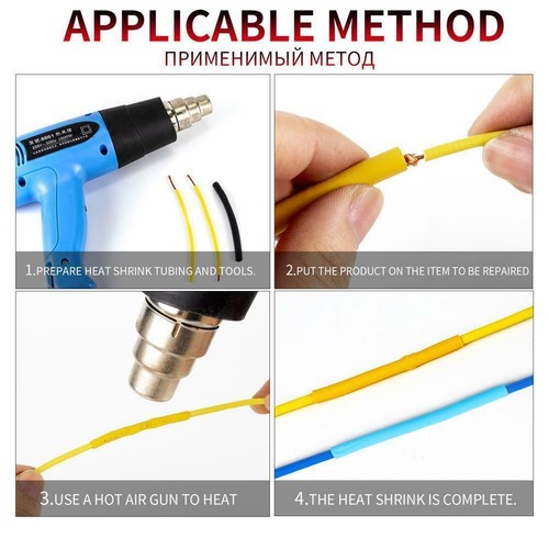 Kit de manguito de cable tubo termorretráctil aislado 164 piezas - Imagen 4 de 12