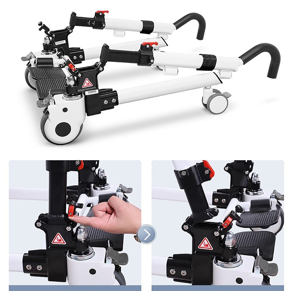 US Patient Lift Transfer Wheelchair w/180° Split Seat, Tray and Bedpan