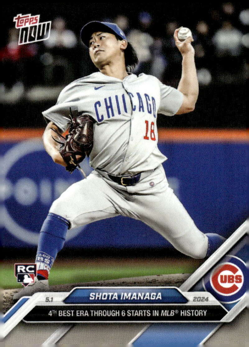 SHOTA IMANAGA RC 2024 Topps NOW #147 ROOKIE Cubs NM-MT Baseball MLB PR ID:102463
