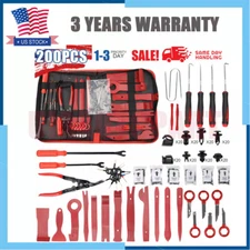 200pcs Car Trim Removal Auto Hand Tools Pry Bar Dash Panel Door Interior Kit