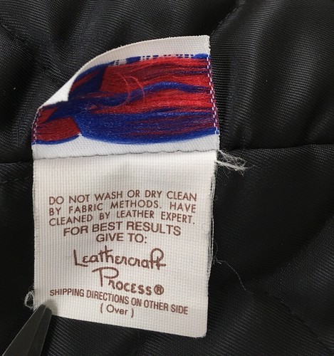 Chaqueta de cuero Schott NYC hecha en EE. UU. negra vintage años 90 nogal botón para hombre 44 - Imagen 11 de 24