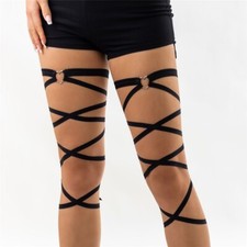 Women's Fashion Jewelry Multilayer Black Silver Heart Leg Thigh Chain Garter 380