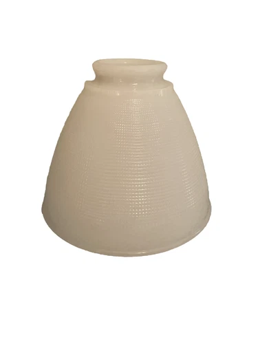 Waffle Shade White Milk Glass Vintag Floor Lamp Torchiere 2 1/8” Fitter 6” Wide