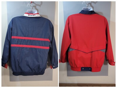 VTG 90s Current Seen Reversible Red/Blue windbreaker sailing