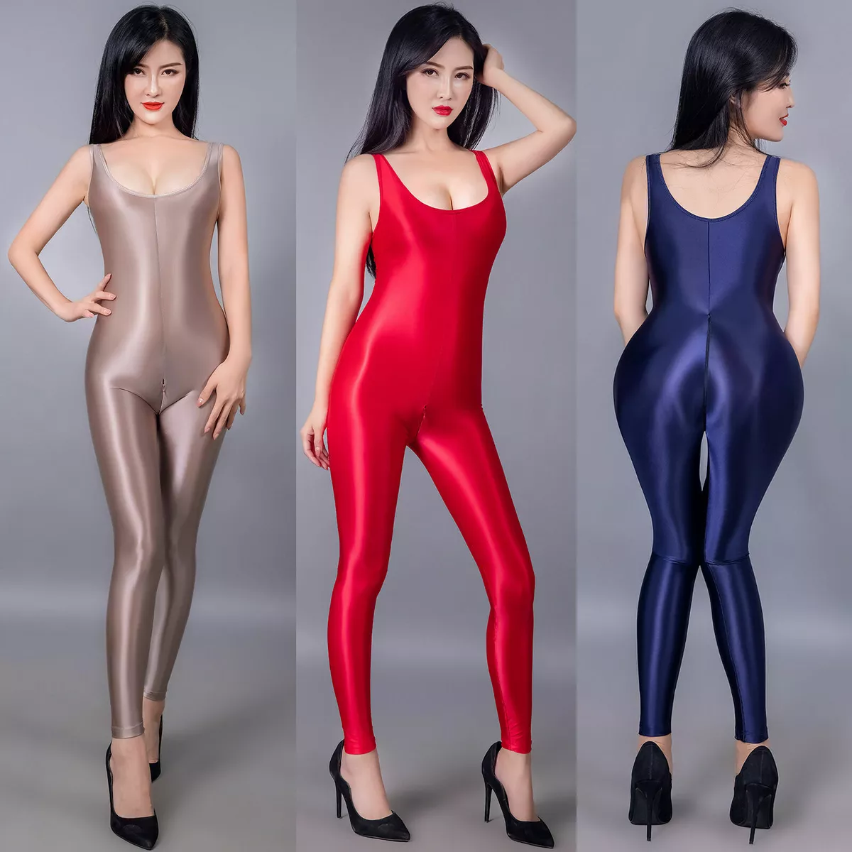 Shiny Spandex Jumpsuits & Unitards