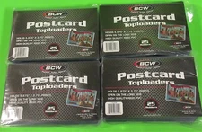 100 POSTCARD TOPLOADERS,HOLDERS,RIGID PVC,ARCHIVAL SAFE,FITS 5.875"X 3.75" CARDS