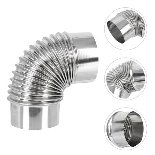 Stainless Steel Elbow Chimney Flue Finishing Stove Pipe Flexible