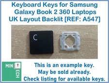 Keyboard Replacement Keys - Samsung Galaxy Book 2 360 Laptops UK Layout Backlit