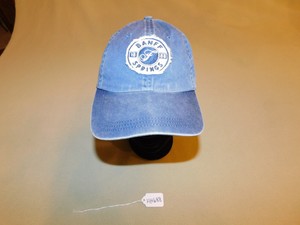 faded blue baseball cap