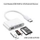 4 in 1 USB SD TF Card Reader Camera Adapter For iPhone 16 15 14 13 12 11 Pro Max