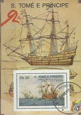 Timbre Bateaux Voiliers St Thomas et Prince 953 o (65136DJ)