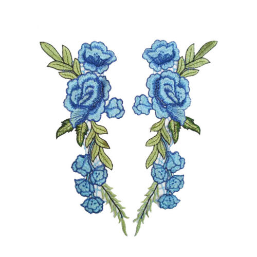 Large Floral Iron Sew On Patch Badge Embroidery flower, rose Applique Motif DIY - Picture 34 of 52