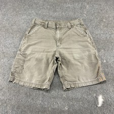 VINTAGE Carhartt Shorts Mens 34 Brown Carpenter Original Fit Canvas B147 LBR Y2K