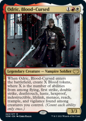 x1 Odric, Blood-Cursed - Foil R MTG Innistrad: Crimson Vow M/NM, English