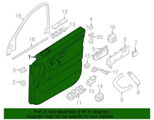 Panel de moldura de puerta Land-Rover genuino LR064207 Foto 2 de 2