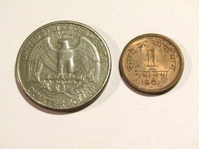 India 1961 1 Naya Paise unc Bronze Coin - Image 3 of 4