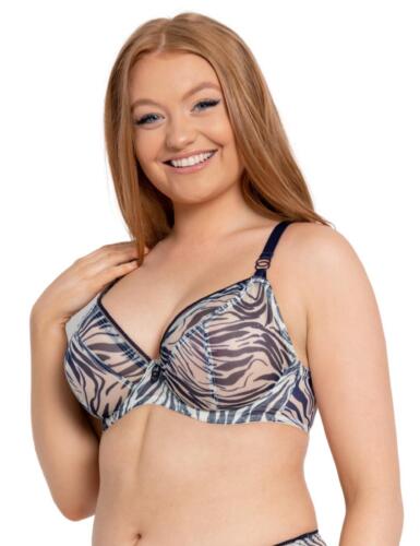 Curvy Kate Lifestyle Plunge Bra CK5711 Underwired Supportive Bras Zebra Print - Picture 1 of 5