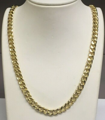 14k Yellow Gold Mens Miami Cuban Curb Link 22