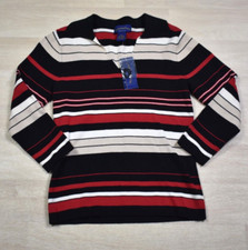 Y2K Charter Club Petite Sweater Stripe Collar V Neck VTG 2000s Petite Large