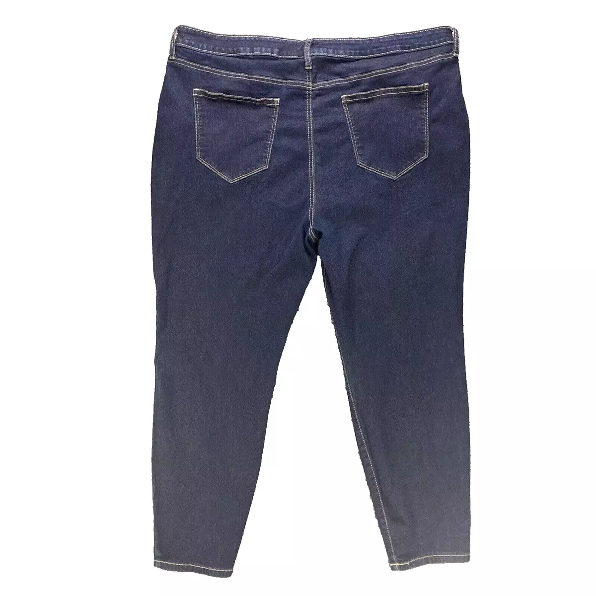 Evri High Rise Skinny Jean Womens 24 Plus Dark Stretch Denim Ankle Pant 50x27
