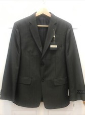NWT Joseph Feiss Boys Dark Gray Pinstripe Blazer Sports Coat Jacket Size 18