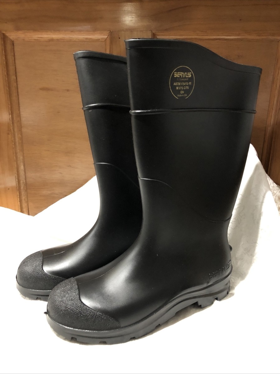 Servis by Honeywell ASTM F241311 M I75‎ C75 Black Rubber Steel Toe Work Boots Amazon.com: Servus by Honeywell XTP 15 main image 3