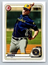 Zack Brown 2020 Bowman Prospects #BP-34 Milwaukee Brewers