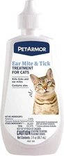 PetArmor Ear Mite Treatment for Cats, Ear Mite Medicine Kills Ticks and Ear Mite