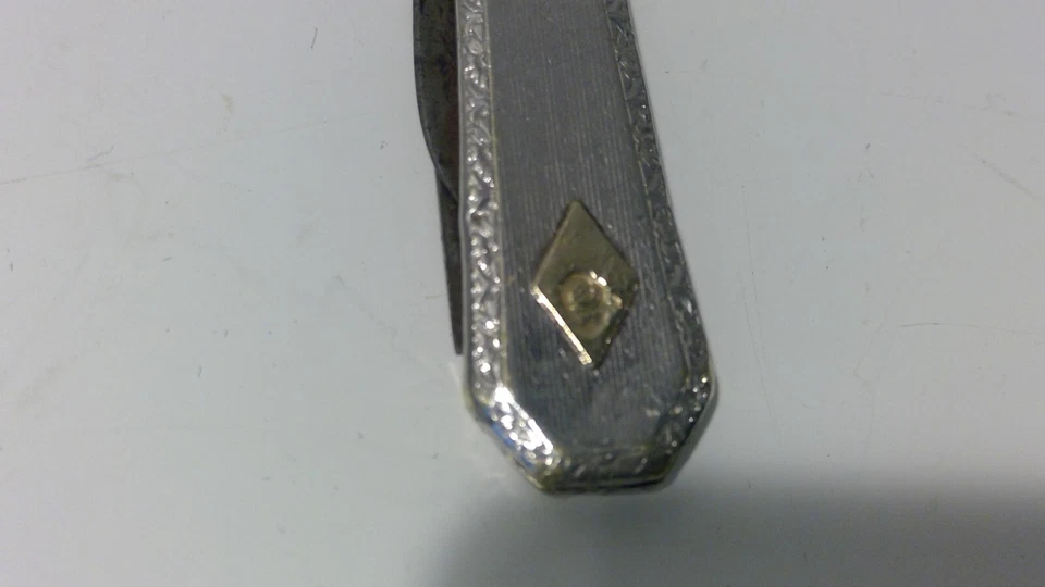 Cuchillo Empire Knife Co., Winsted, CT. antiguo/vintage PLATINO 14K Cuchillo bolígrafo Foto 4 de 4