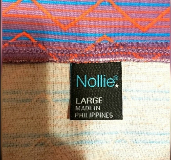 Falda Nollie STRIPED STRETCH Mezcla Rayón Coral Rosa Lavanda Grande Foto 3 de 4