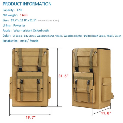 30L/35L/40L/80L Military Outdoor Tactical Backpack Rucksack Camping Hiking Bag - Picture 11 of 67